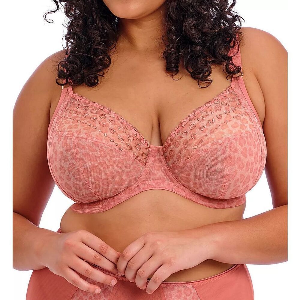 Elomi NWT Matilda Full Figure Matilda Underwire Bra Rose Leopard 42DD